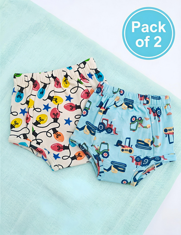 String Lights & Massive Machines | Reusable Cloth Diapers | Pack of 2