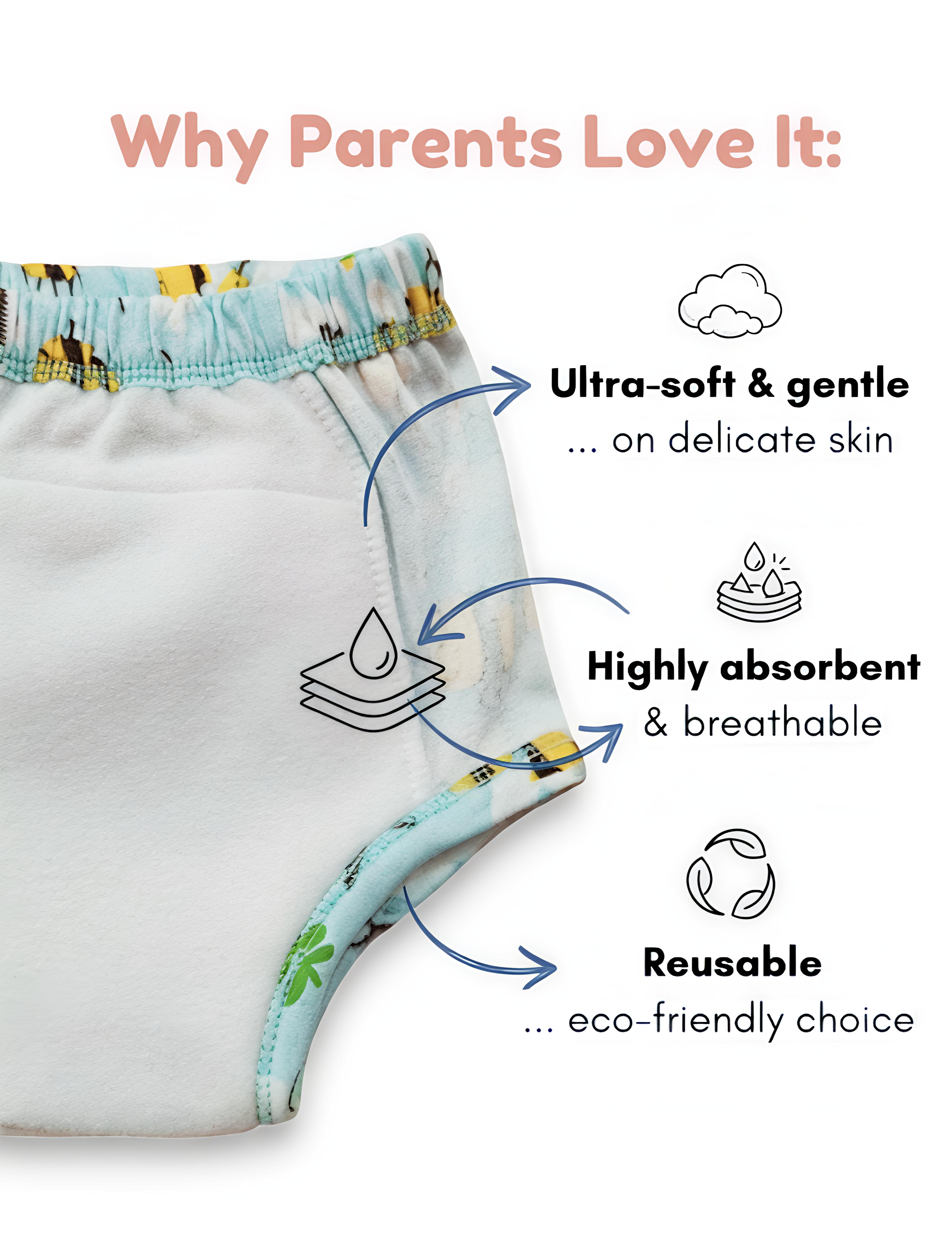 Cosmic Adventures | Reusable Cloth Diapers | Pack of 6