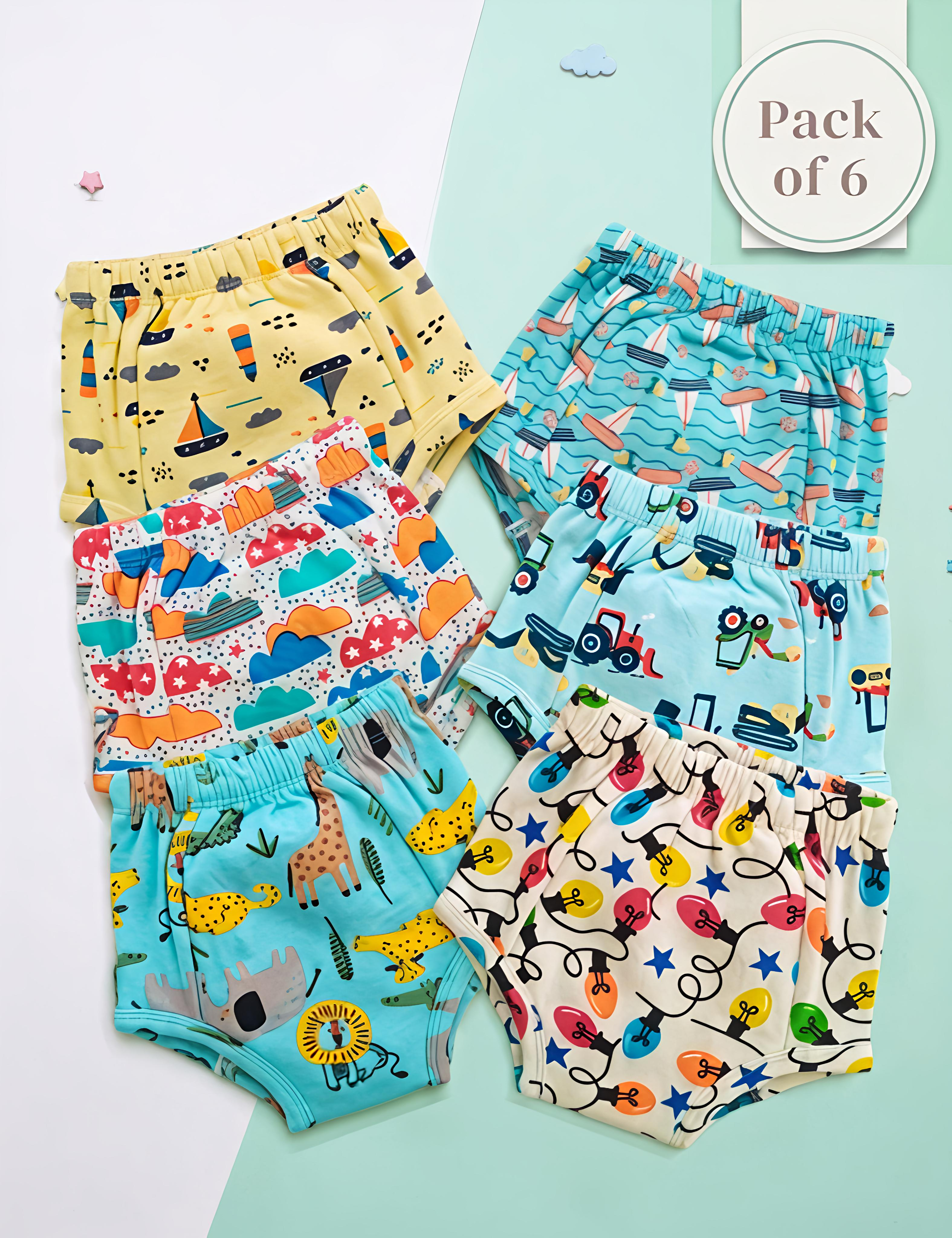Playtime Wonders | Reusable Cloth Diapers | Pack of 6