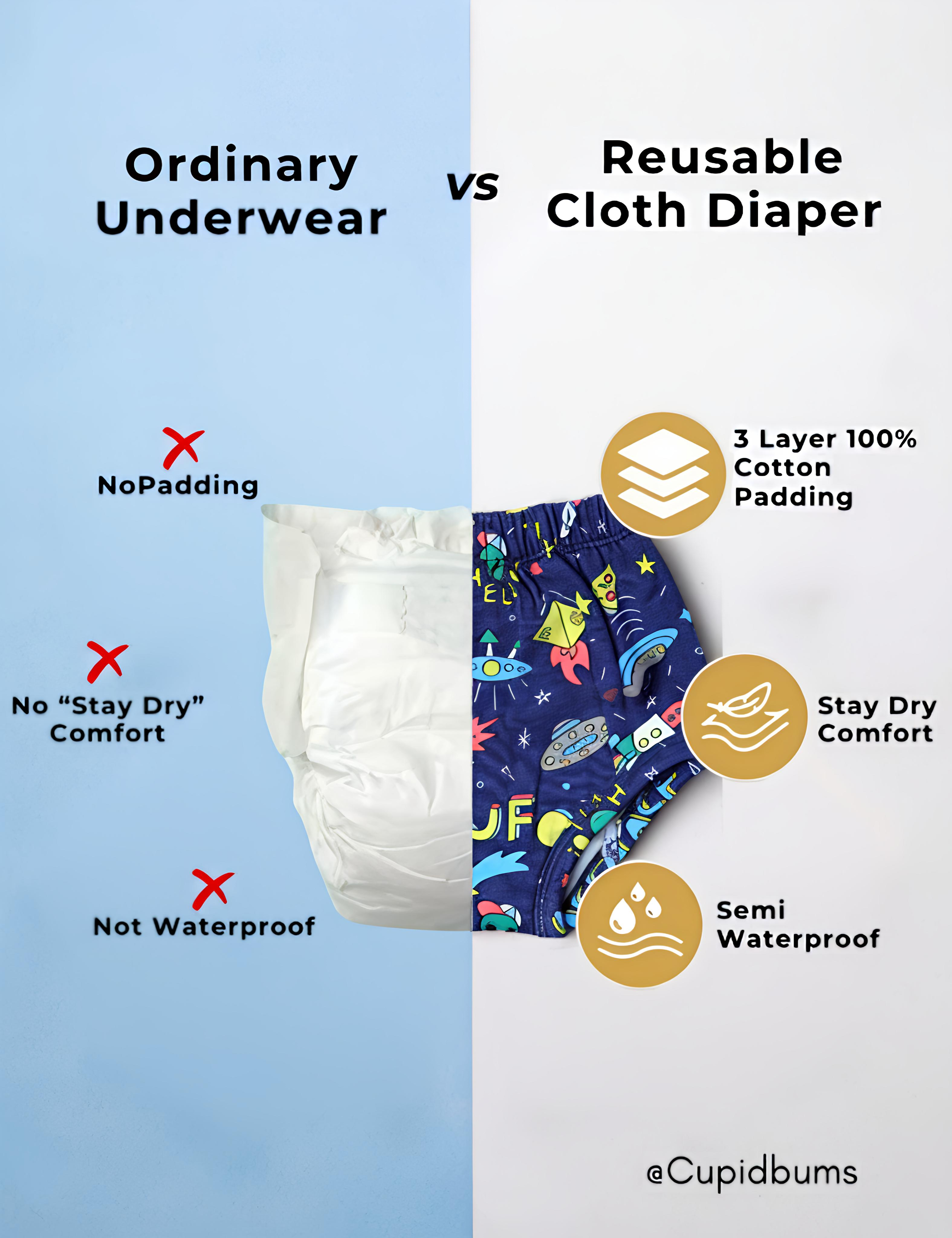 Anime Sailors | Reusable Cloth Diapers | Pack of 4