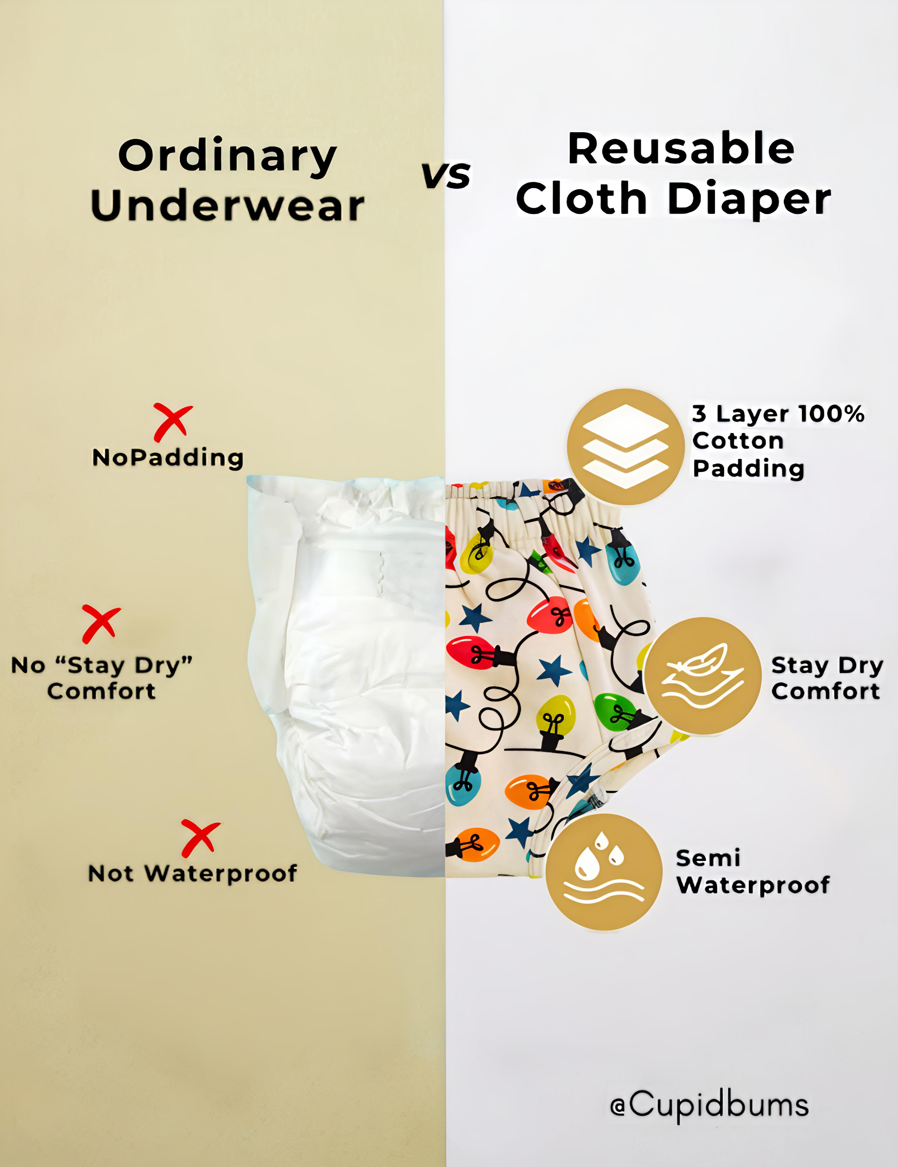 Madagascar Island | Reusable Cloth Diapers | Pack of 12