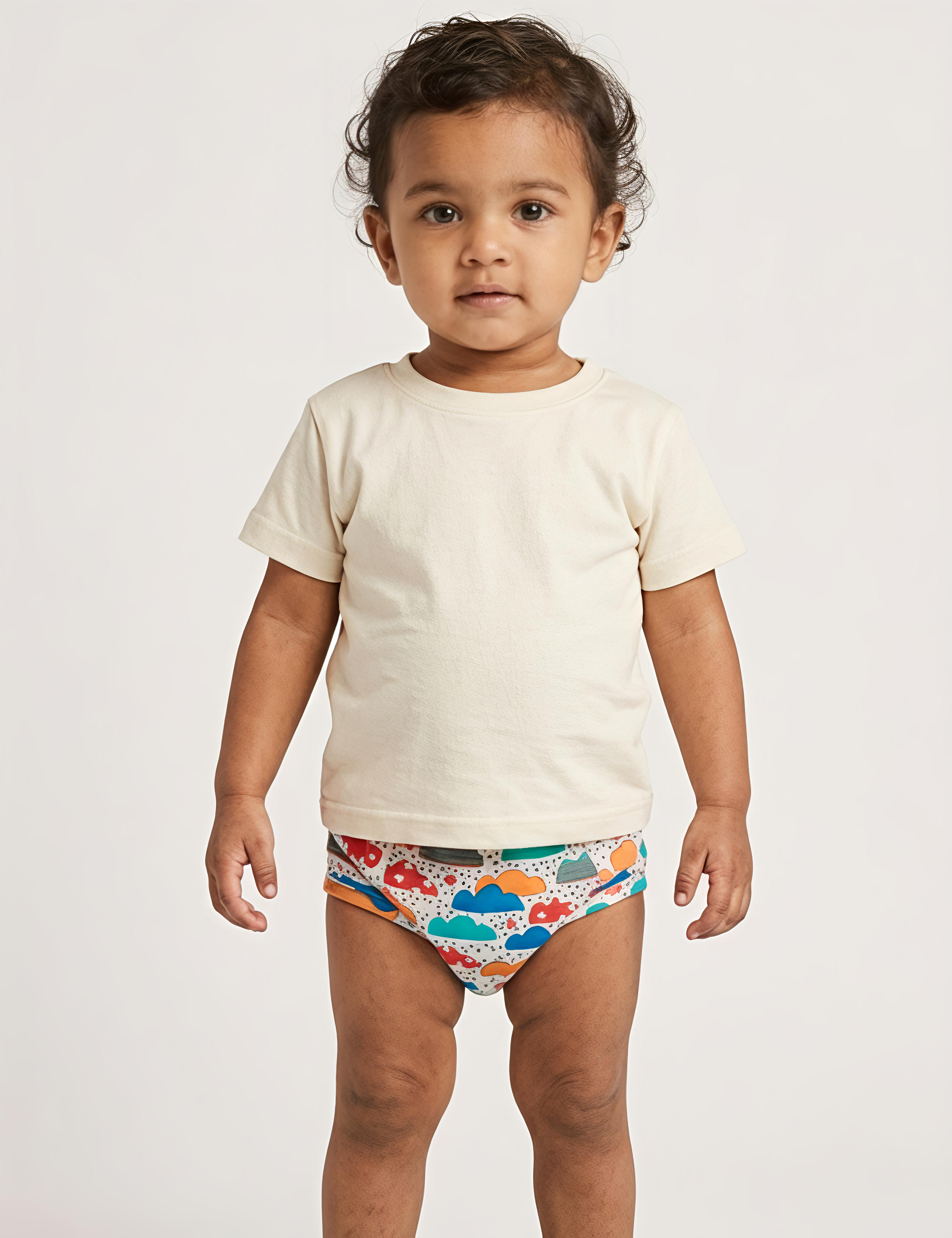 Floating Clouds & Red Sailboats | Reusable Cloth Diapers | Pack of 2