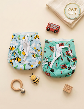 Tiny Travelers | Langot - Padded Nappies | Pack of 2