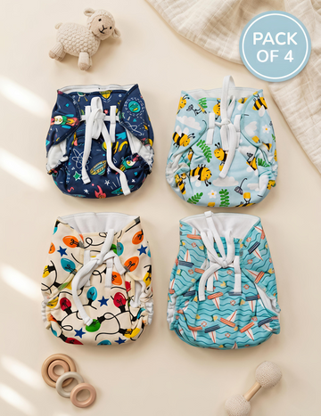 Adventure Trails | Langot - Padded Nappies | Pack of 4