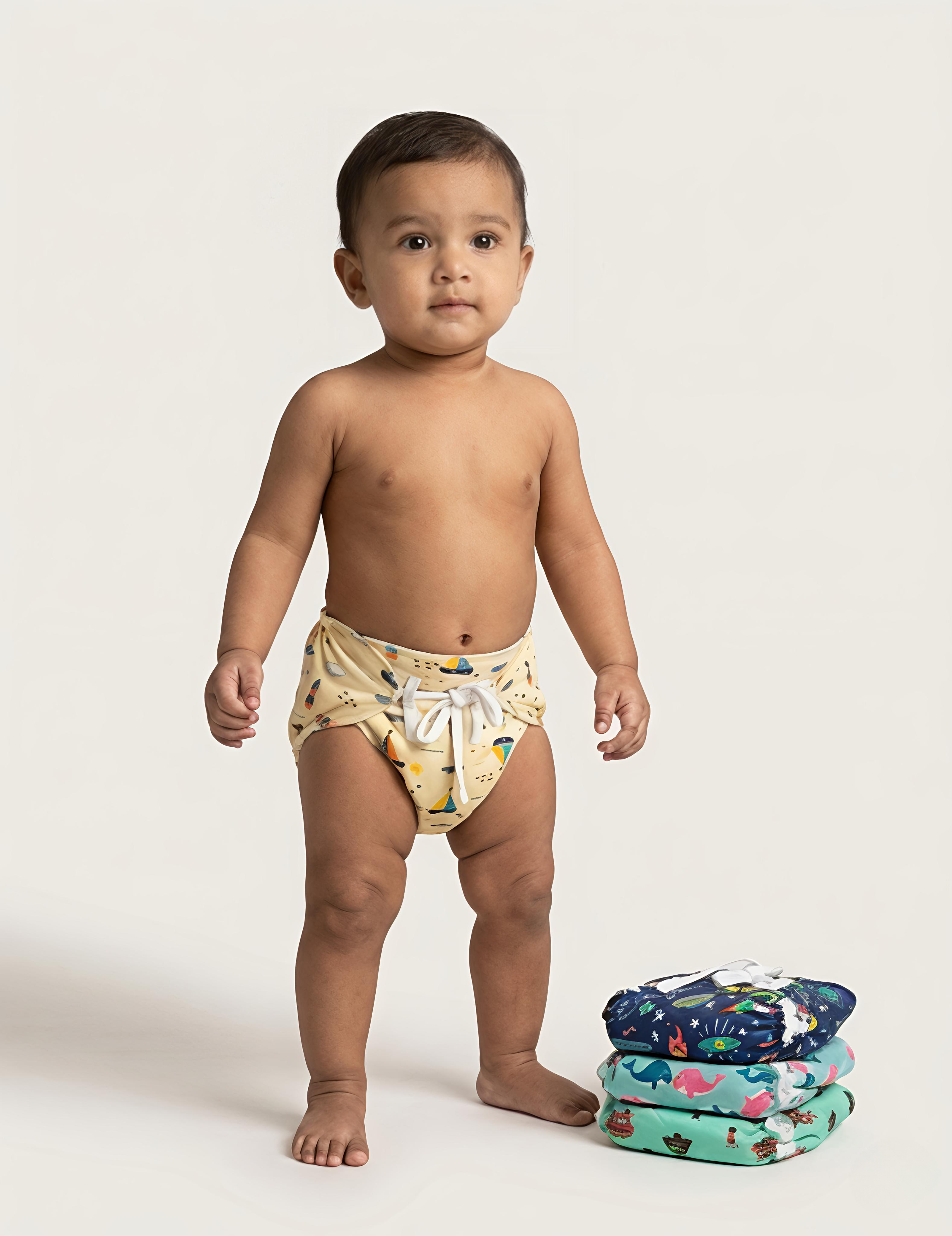 Happy Horizons | Langot - Padded Nappies | Pack of 4