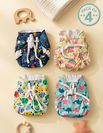 Dreamland Delights | Langot - Padded Nappies | Pack of 4