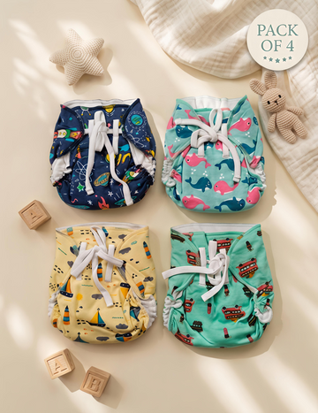 Happy Horizons | Langot - Padded Nappies | Pack of 4