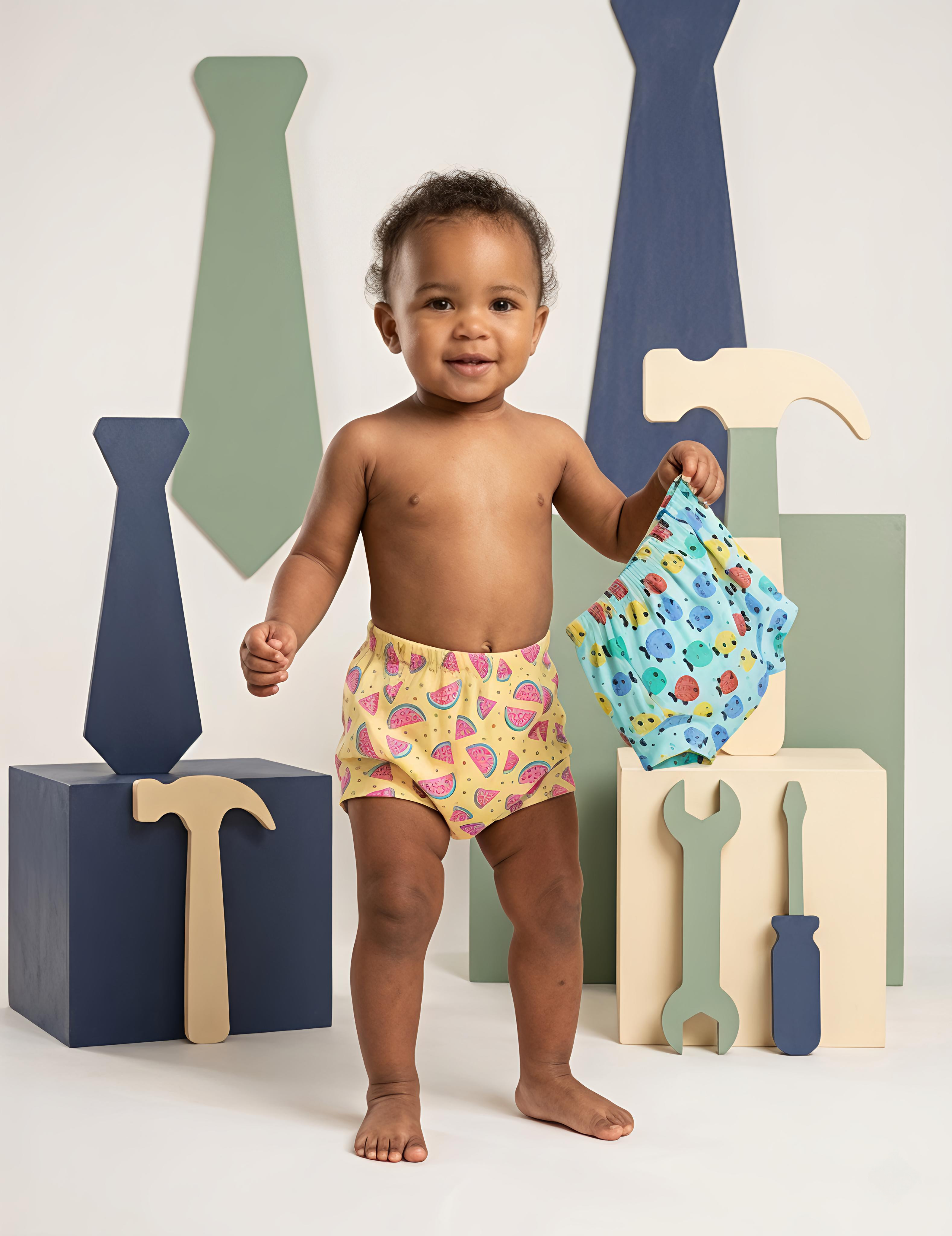 Melon Splash & Ocean Smiles | Reusable Cloth Diapers | Pack of 2