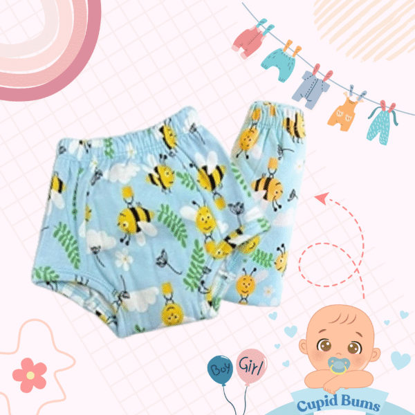 Pack of 1 - Padded Underwear | Reusable Cloth Diapers for babies Potty Training Pants | No Print Choice