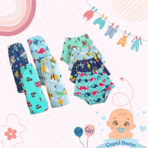 Pack of 4 - Padded Underwear | Reusable Cloth Diapers for babies Potty Training Pants | Mixed Colours