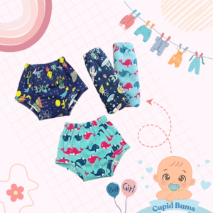 Pack of 2 - Padded Underwear | Reusable Cloth Diapers for babies Potty Training Pants | Mixed Colours