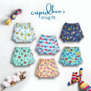 Pack of 6 - Snug Fit Padded Shorts | Reusable Cloth Diapers / Babies Potty Training Pants | Mixed Colors Only