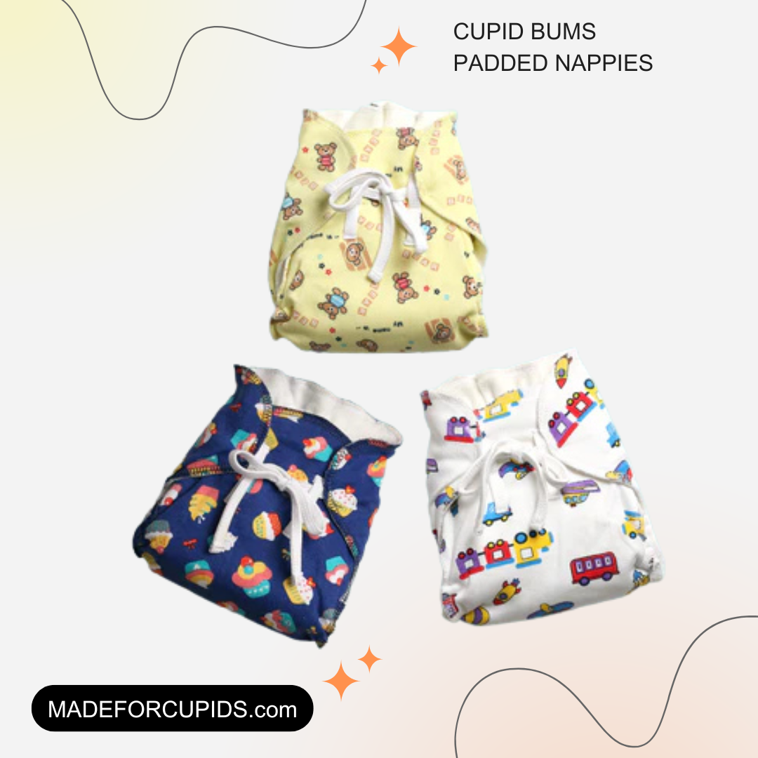 Pack of 3 - Mess Free Padded Nappies | Quick Pee Absorption | Mixed Colors Only | 30% Off - Image 2