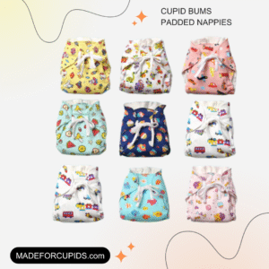 Pack of 9 - Mess Free Padded Nappies | Quick Pee Absorption | Mixed Colors Only | 30% Off