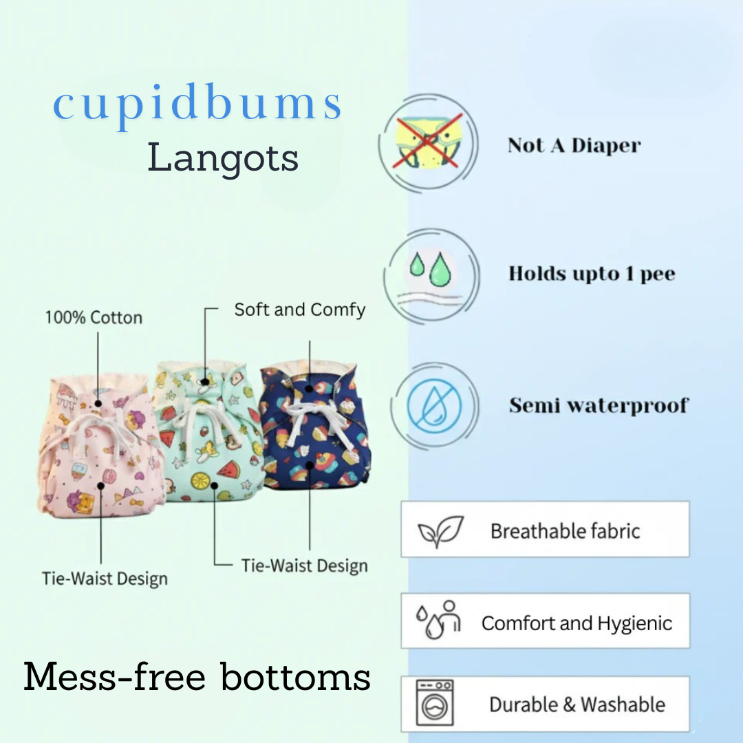Pack of 3 - Mess Free Padded Nappies | Quick Pee Absorption | Mixed Colors Only | 30% Off - Image 7